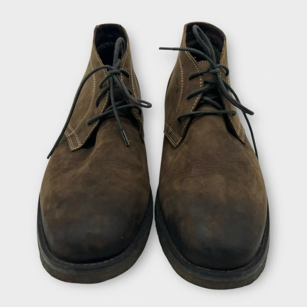 Johnston & Murphy Chukka Boots Men's Size 11.5 Brown Leather Shoes‎ Distressed